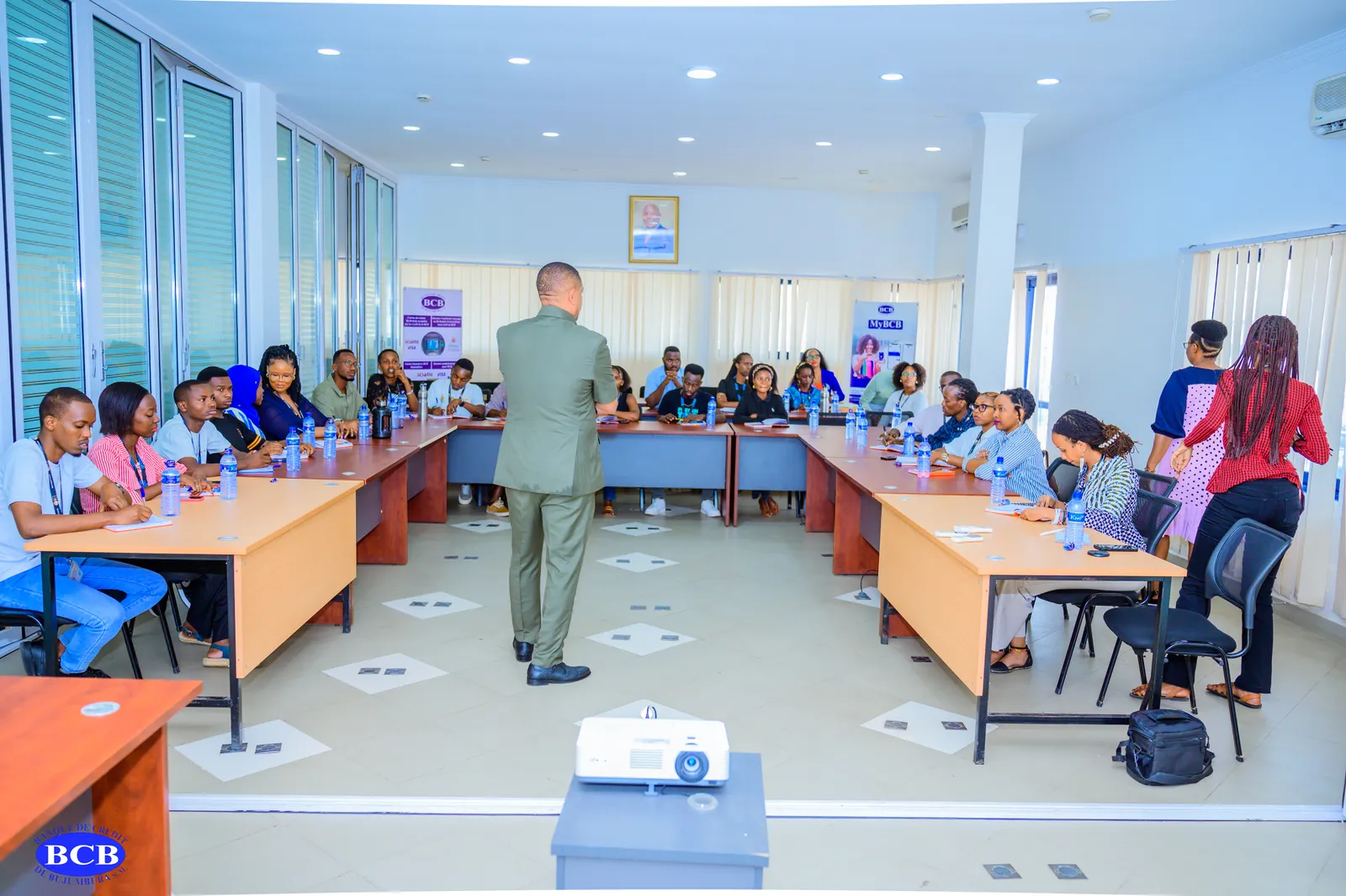 BCB mentoring young UNFPA interns at its training centre