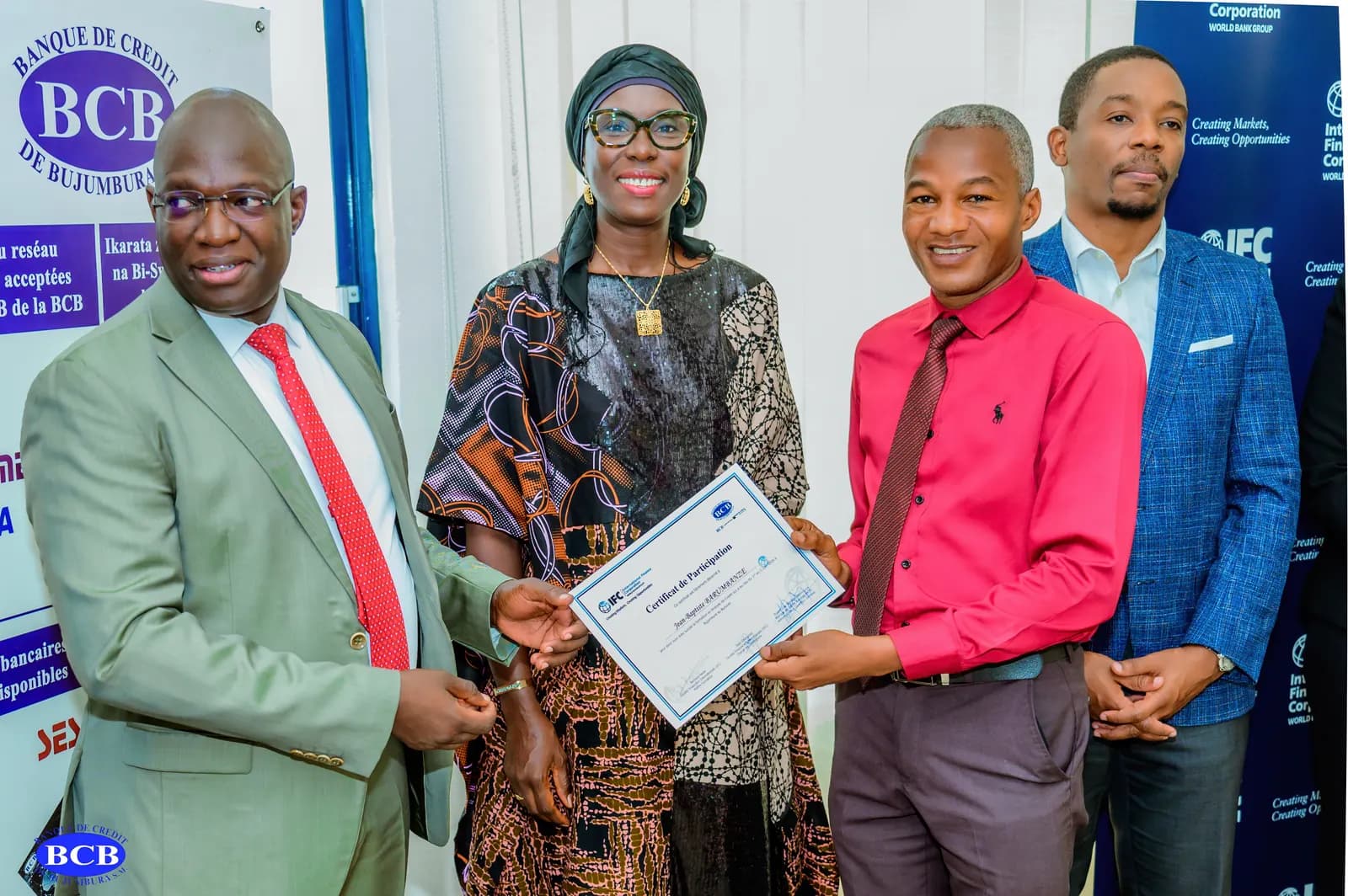 BCB staff at the IFC credit-training certificate ceremony